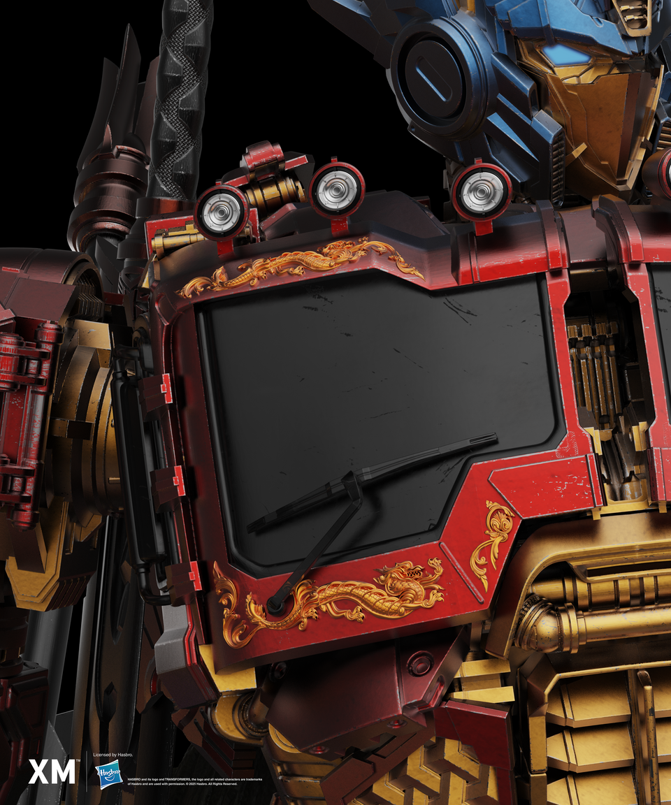 XM Studios Optimus Prime - Azure Dragon Gold Version (Mythical Beasts Series) 1/10 Scale Statue (Copy)