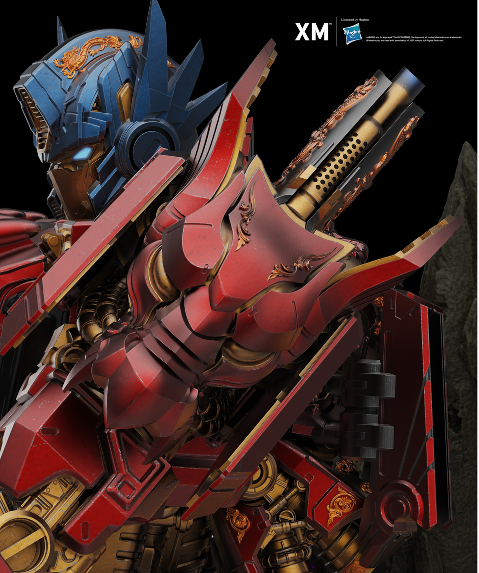 XM Studios Optimus Prime - Azure Dragon Gold Version (Mythical Beasts Series) 1/10 Scale Statue (Copy)