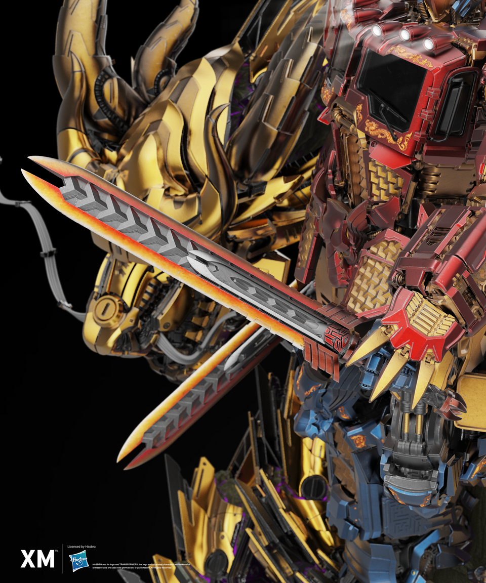 XM Studios Optimus Prime - Azure Dragon Gold Version (Mythical Beasts Series) 1/10 Scale Statue (Copy)