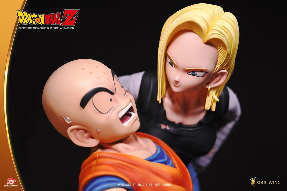 Soul Wing Krillin and Android 18 (Dragonball) 1/4 Scale Statue