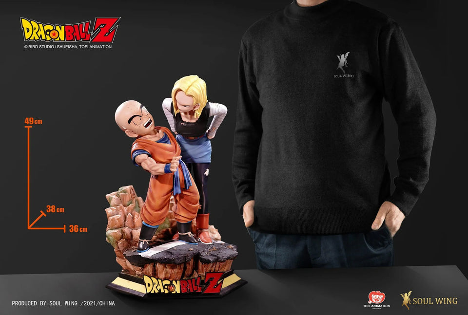 Soul Wing Krillin and Android 18 (Dragonball) 1/4 Scale Statue