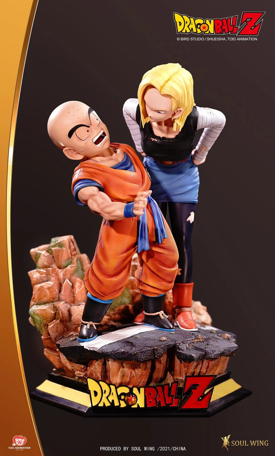 Soul Wing Krillin and Android 18 (Dragonball) 1/4 Scale Statue