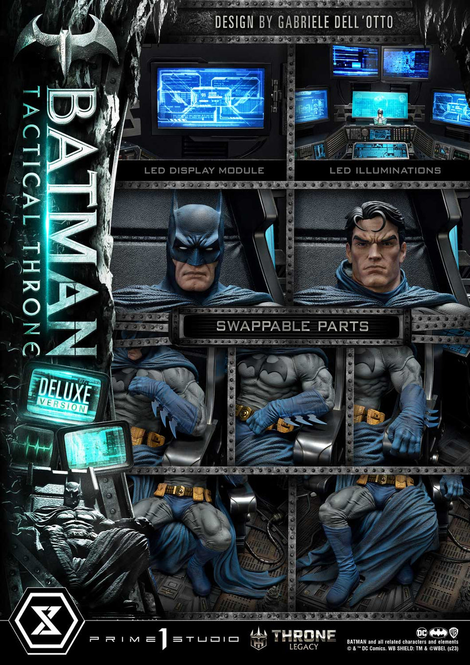 Prime 1 Studios Batman Tactical Throne (Deluxe Bonus Version) 1/4 Scale Statue