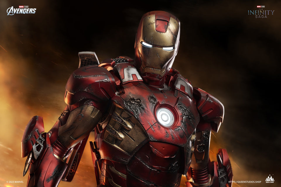 Queen Studios Iron Man Mark 7 (Battled Damaged Version) 1/3 Scale Statue