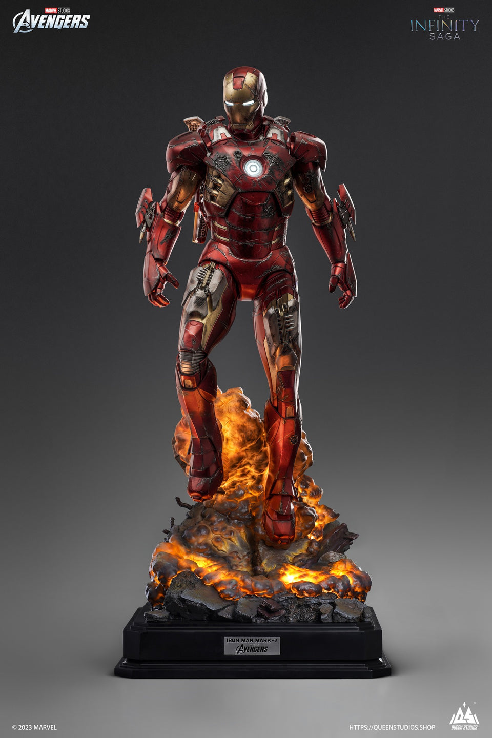 Queen Studios Iron Man Mark 7 (Battled Damaged Version) 1/3 Scale Statue