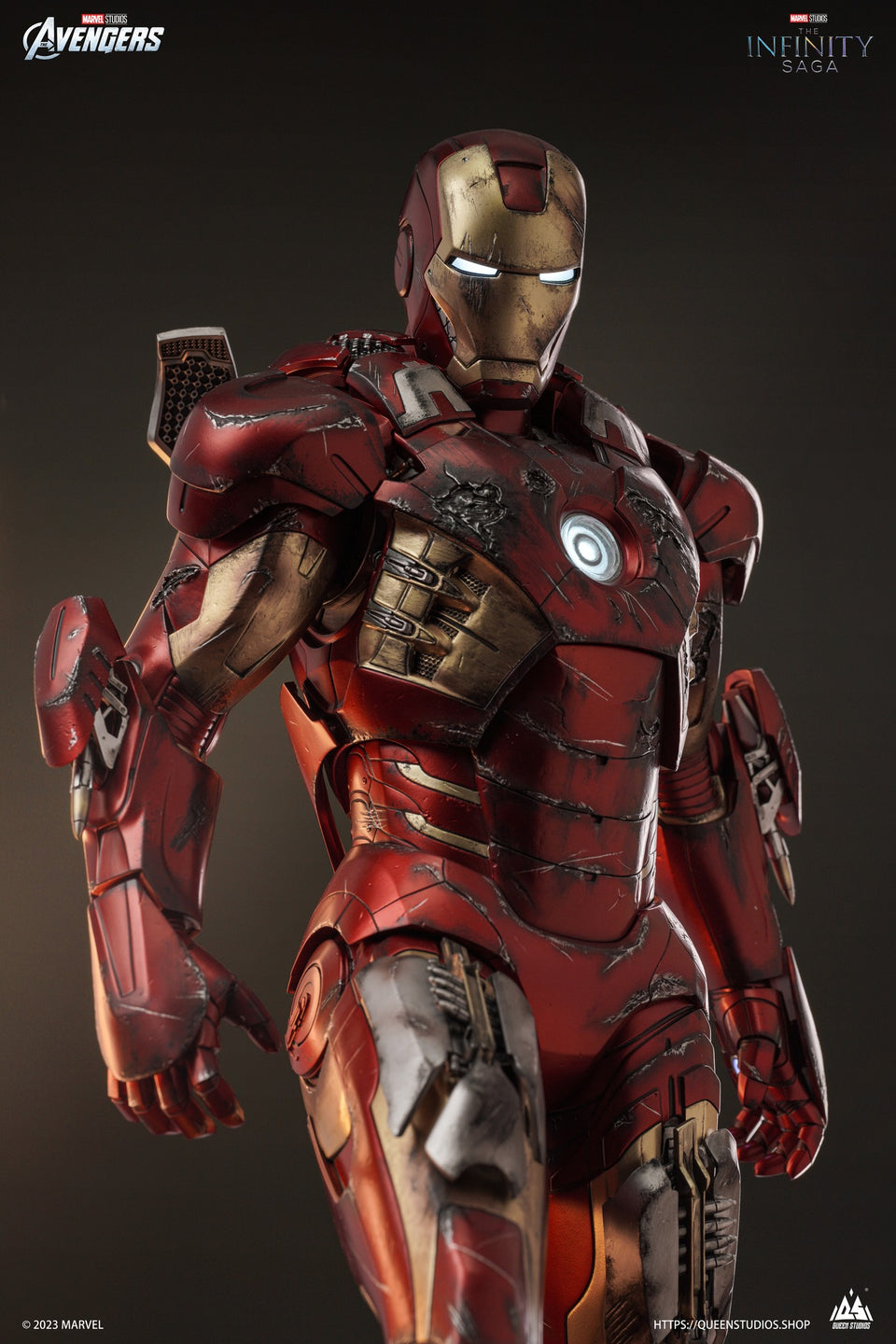 Queen Studios Iron Man Mark 7 (Battled Damaged Version) 1/3 Scale Statue