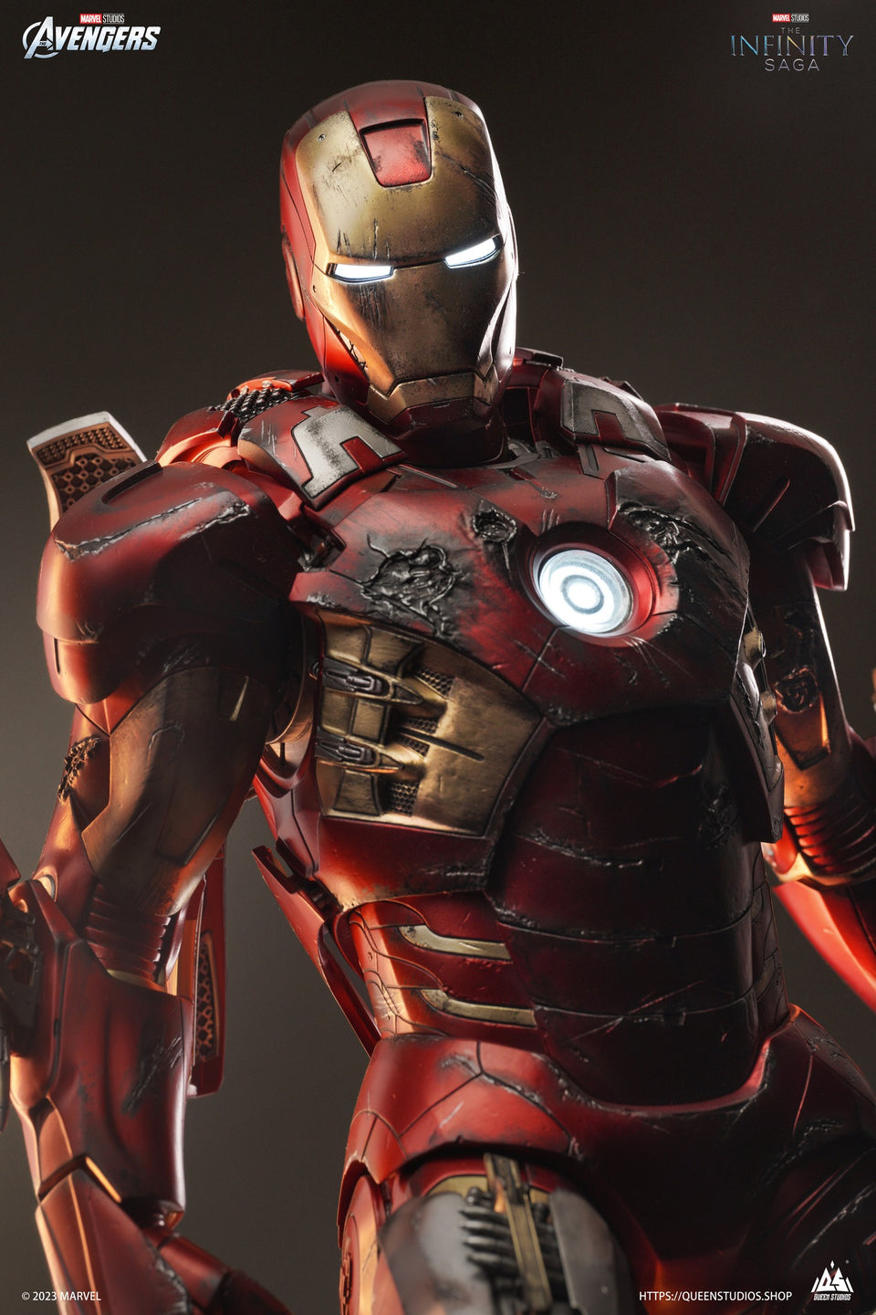 Queen Studios Iron Man Mark 7 (Battled Damaged Version) 1/3 Scale Statue