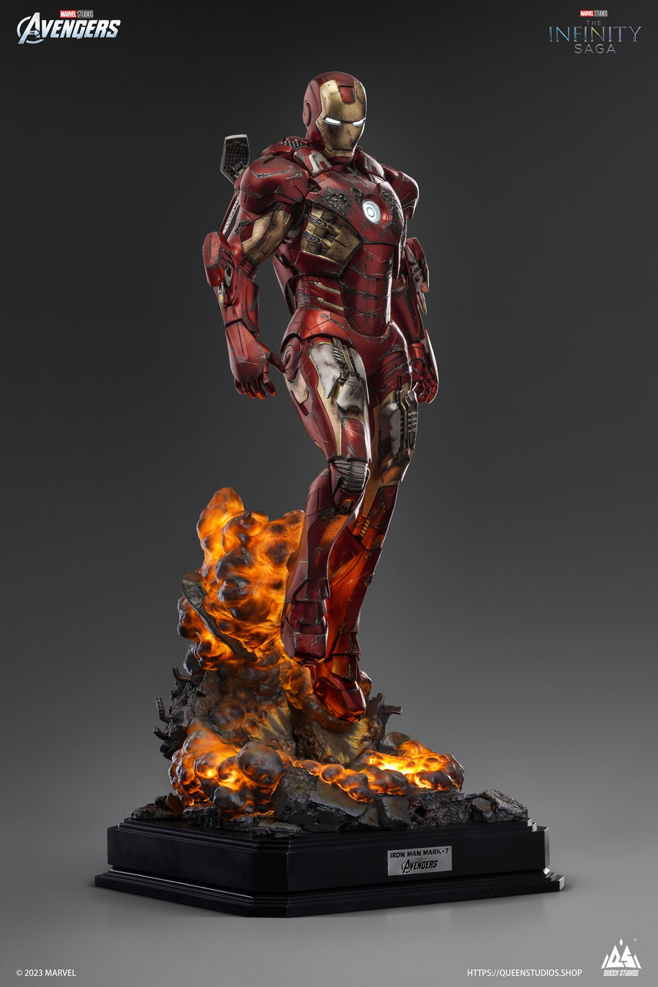 Queen Studios Iron Man Mark 7 (Battled Damaged Version) 1/3 Scale Statue