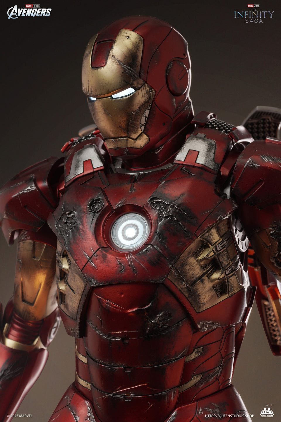 Queen Studios Iron Man Mark 7 (Battled Damaged Version) 1/3 Scale Statue