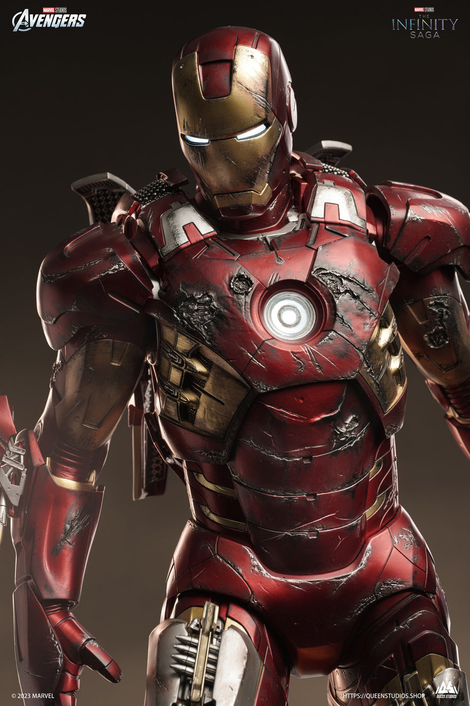 Queen Studios Iron Man Mark 7 (Battled Damaged Version) 1/3 Scale Statue