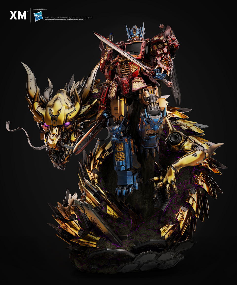 XM Studios Optimus Prime - Azure Dragon Gold Version (Mythical Beasts Series) 1/10 Scale Statue (Copy)
