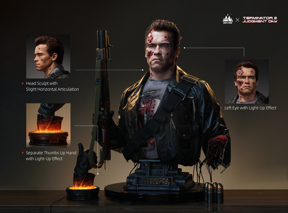 Queen Studios T-800 Battle Damaged (Mechanical) Life-Size Bust