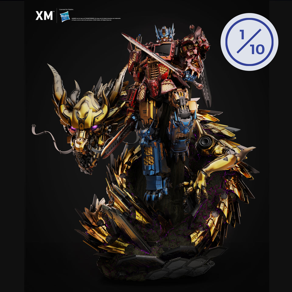 XM Studios Optimus Prime - Azure Dragon Gold Version (Mythical Beasts Series) 1/10 Scale Statue (Copy)
