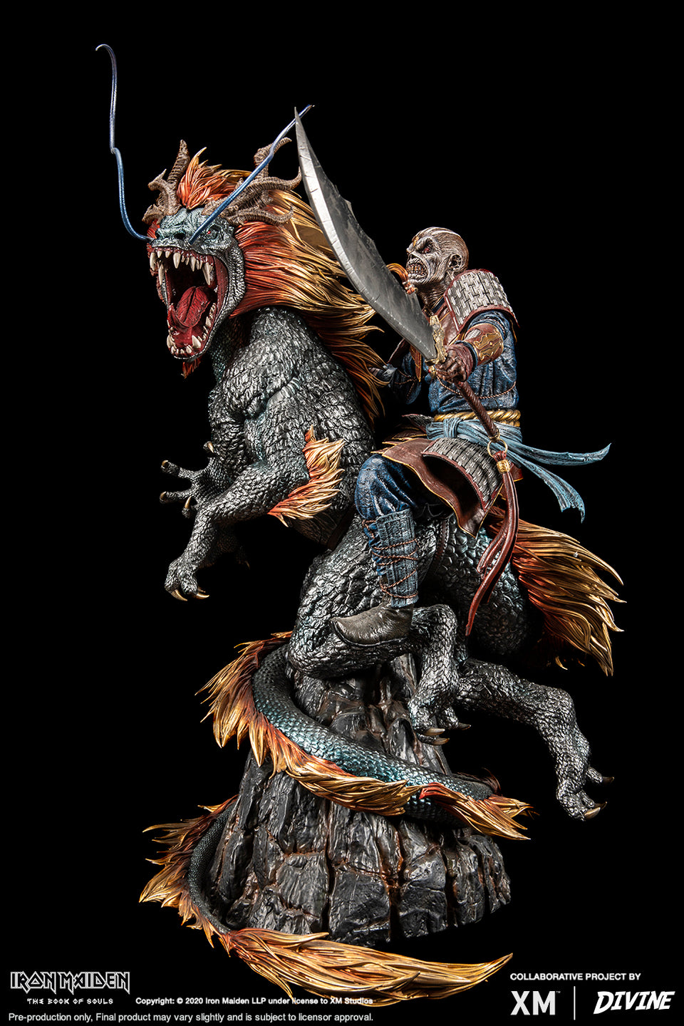 XM Studios Eddie X The Chinese Dragon 2016 The Book Of Souls World Tour 1:4 Scale Statue