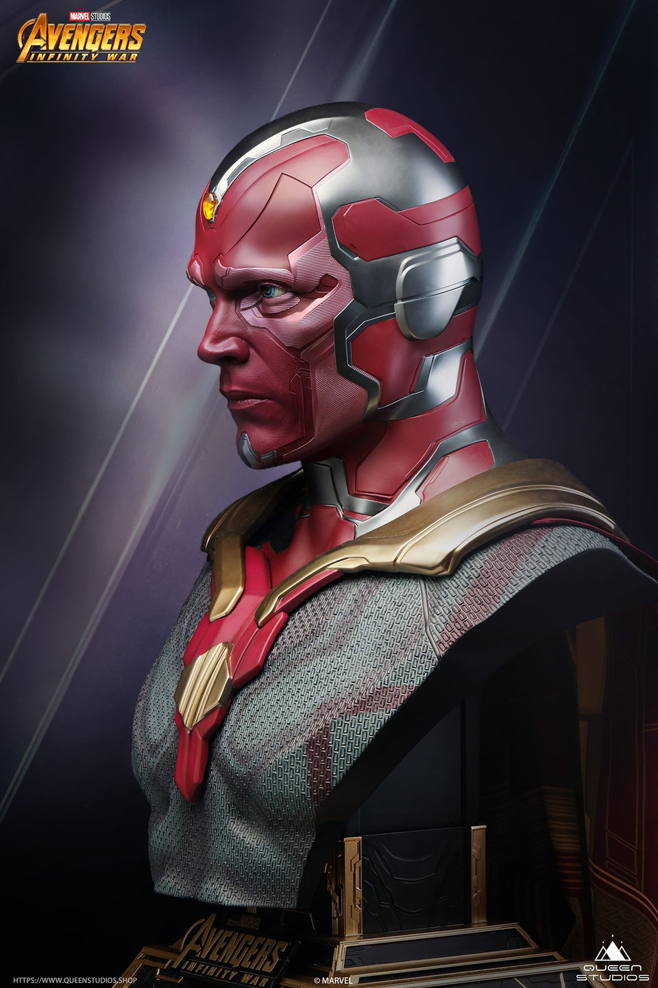 Queens Studio Vision (Avengers) 1:1 Scale Lifesize Bust