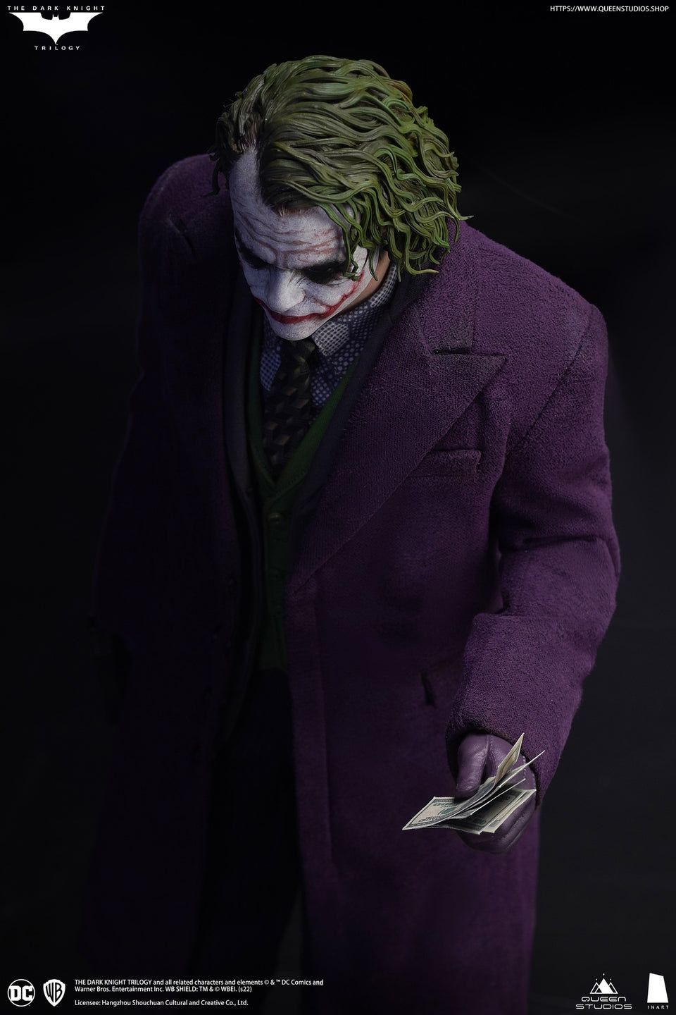 Queen Studios InArt Heath Ledger Joker (Sculpted Hair - 1 Figure) (Regular Version) 1/6 Scale Statue