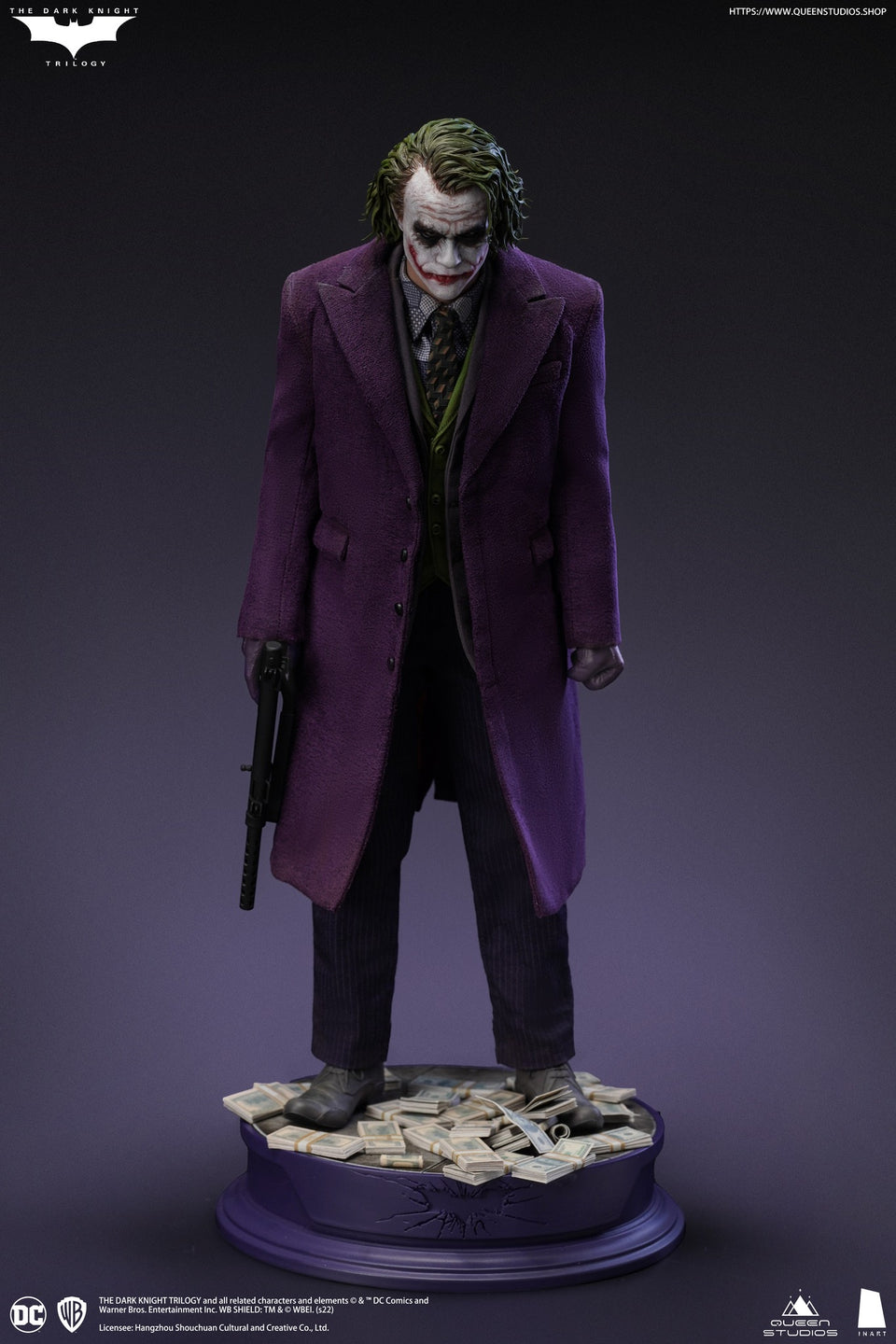 Queen Studios InArt Heath Ledger Joker (Sculpted Hair - 1 Figure) (Regular Version) 1/6 Scale Statue