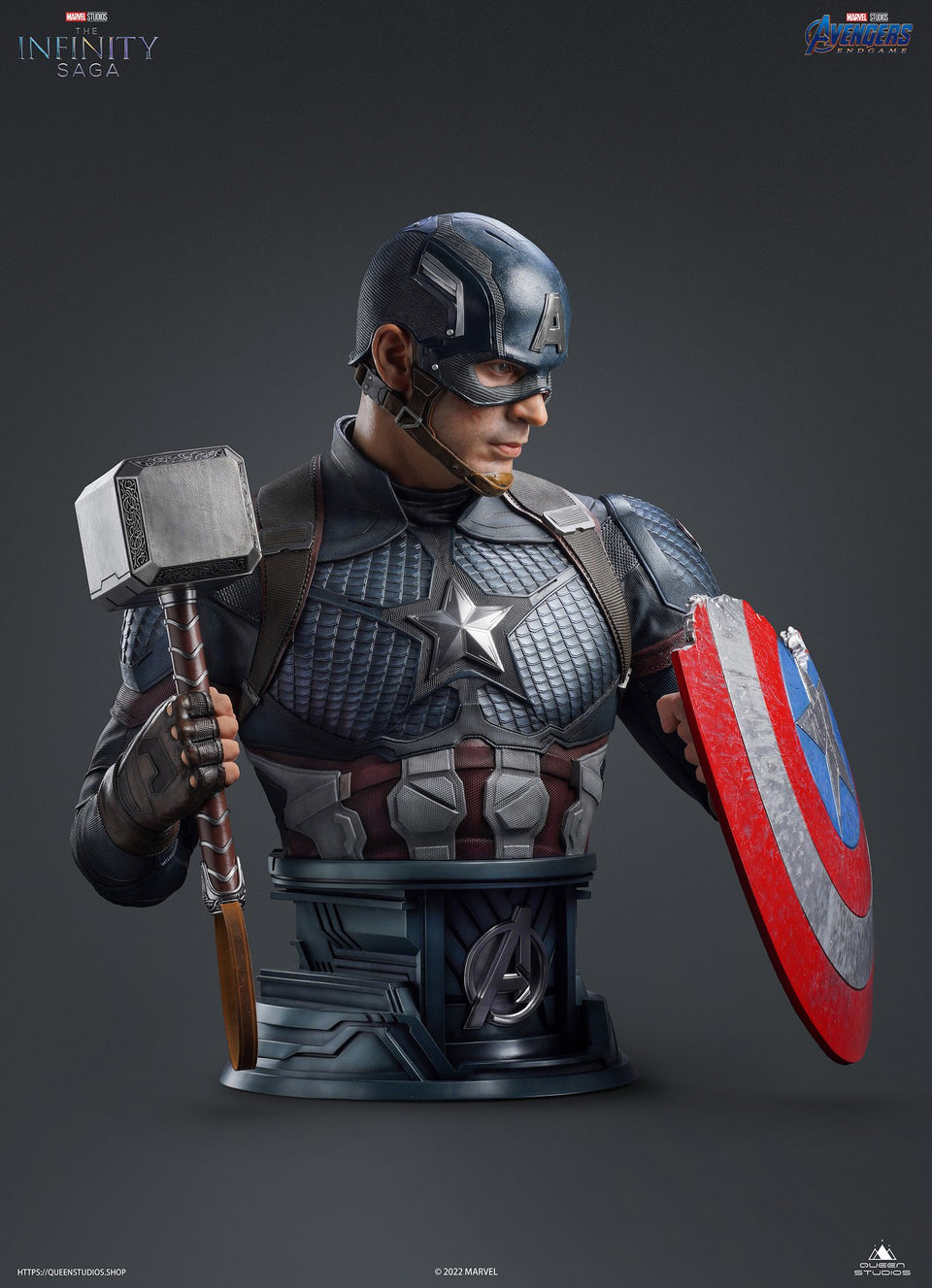 Queen Studios Captain America Life-Size (Bust) 1/1 Scale Statue
