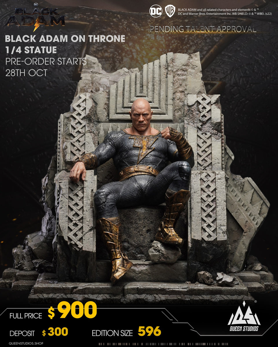Queen Studios Black Adam On Throne 1/4 Scale Statue