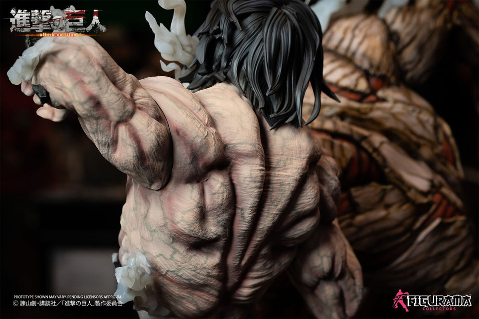 Figurama Eren Jaeger & Mikasa vs. Amored Titan (Attack on Titan) (Exclusive Elite) Statue