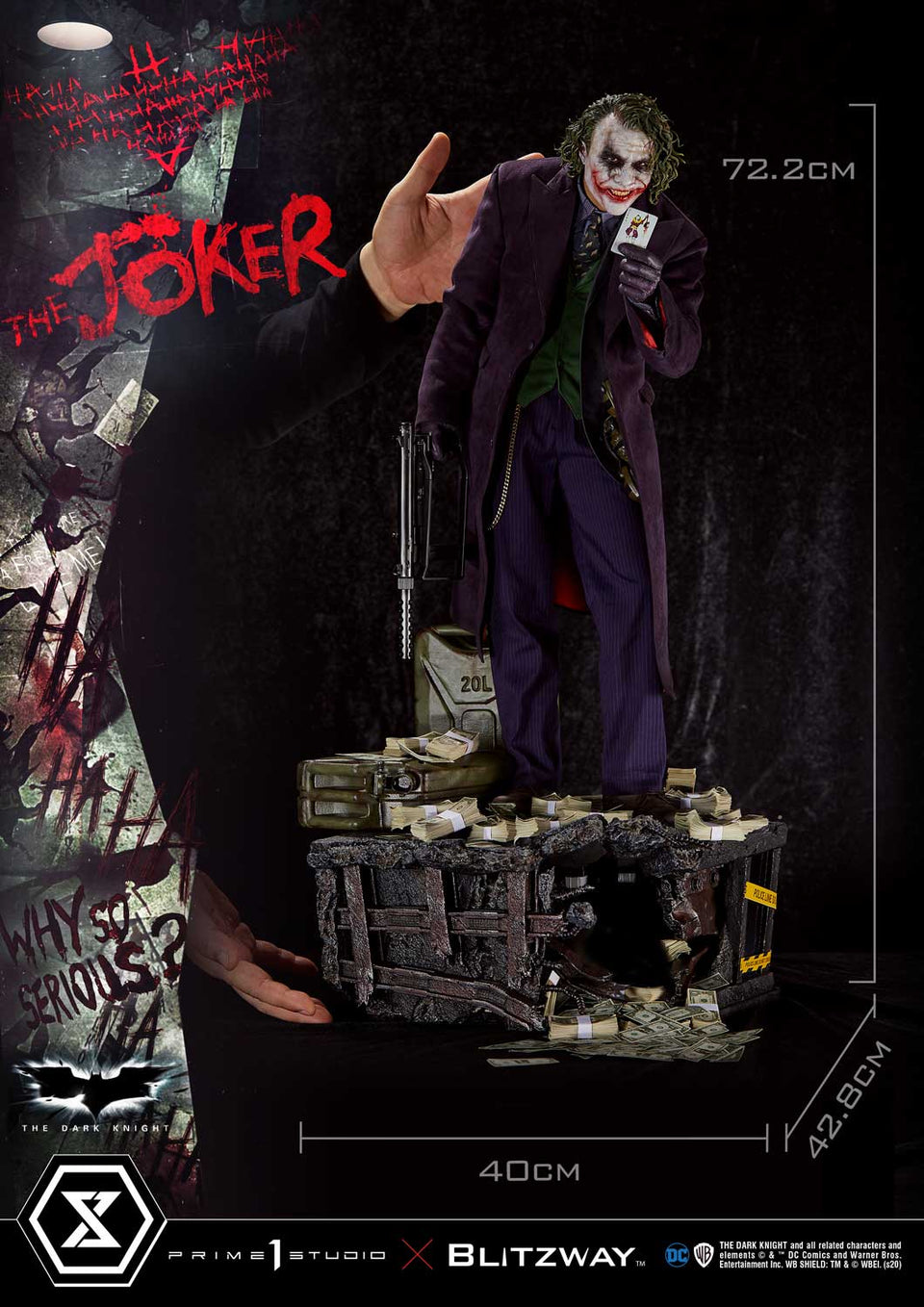 Prime 1 Studio Heath Ledger The Joker (Bonus Version) 1:3 Scale Statue