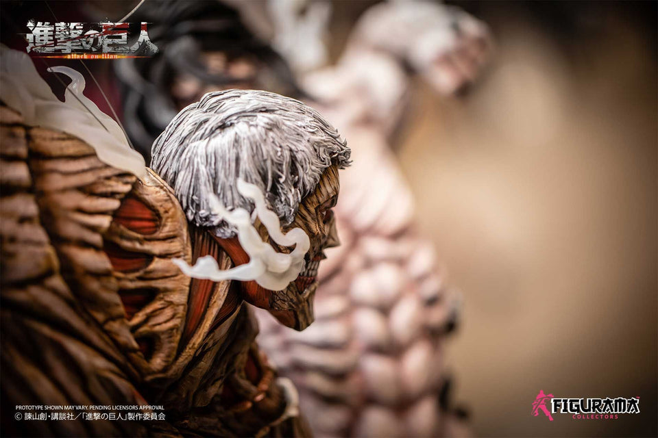 Figurama Eren Jaeger & Mikasa vs. Amored Titan (Attack on Titan) (Exclusive Elite) Statue