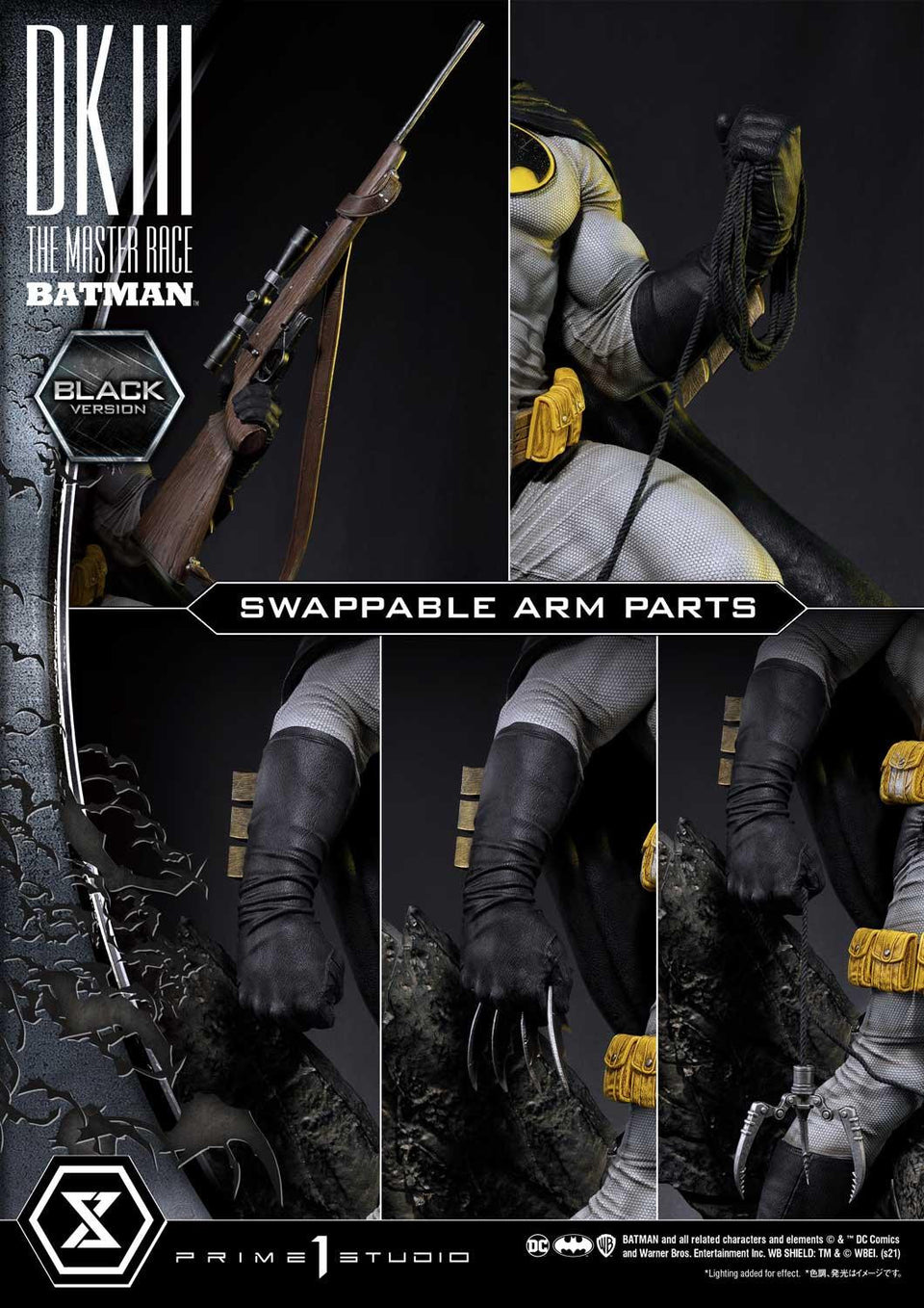 Prime 1 Studio Batman Dark Knight III The Master Race (Black Version) 1/3 Scale Statue