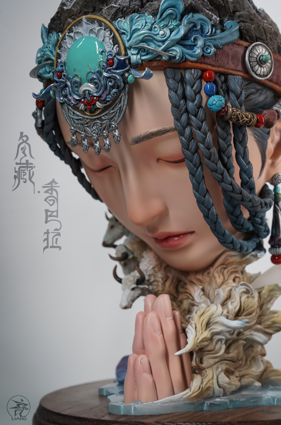 Yuan Xing Liang Winter Tiber (Painted Version) Statue