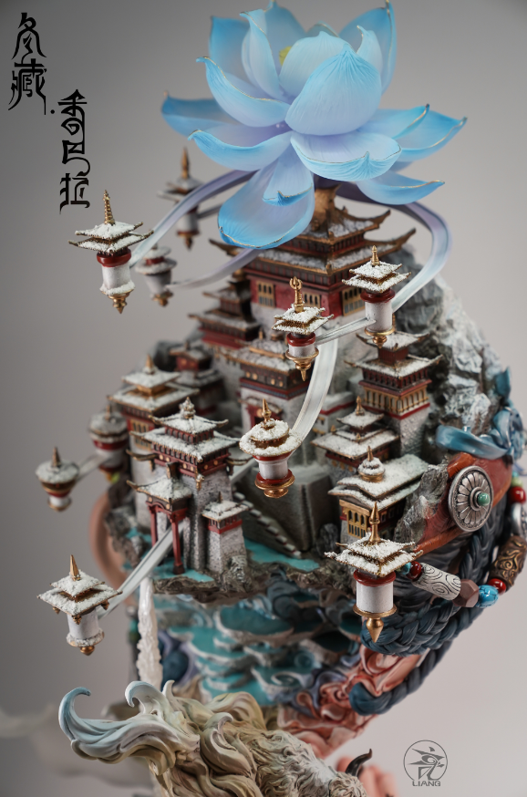 Yuan Xing Liang Winter Tiber (Painted Version) Statue